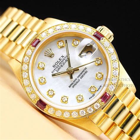 rolex gold watch women|are rolex watches solid gold.